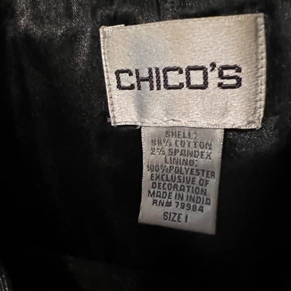 1 Chicos Black Moto Biker Chic Assymetrical Zip Vest NWOT - Picture 6 of 11